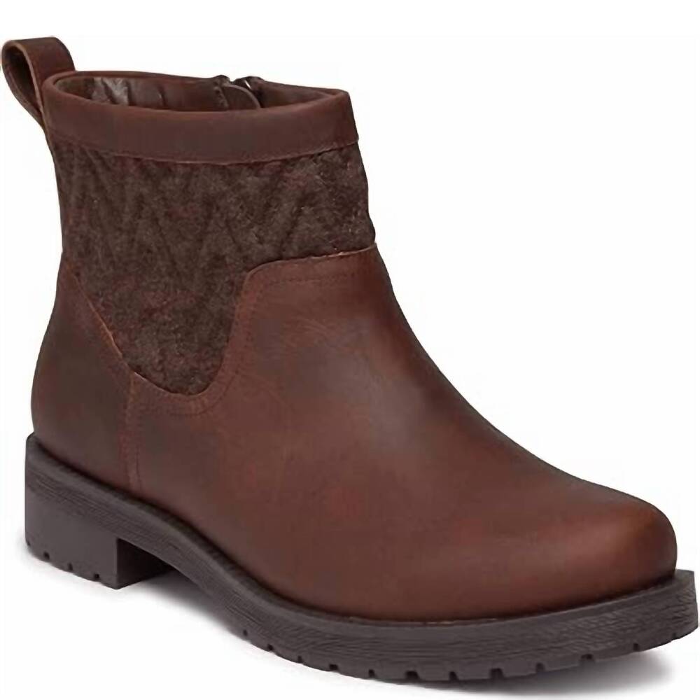 NEW VIONIC women's mystic waterproof & shearling boots in chocolate